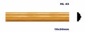 Moldura de madera lisa para mueble ML-43 – Kit de 2 Piezas (2.5 m Totales)