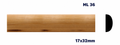 Moldura de madera lisa para mueble ML-3 – Kit de 2 Piezas (2.5 m Totales)
