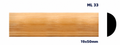 Moldura de madera lisa para mueble ML-33 – Kit de 2 Piezas (2.5 m Totales)