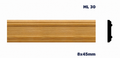 Moldura de madera lisa para mueble ML-30 – Kit de 2 Piezas (2.5 m Totales)