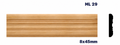 Moldura de madera lisa para mueble ML-29 – Kit de 2 Piezas (2.5 m Totales)