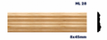 Moldura de madera lisa para mueble ML-28 – Kit de 2 Piezas (2.5 m Totales)