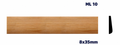 Moldura de madera lisa para mueble ML-10 – Kit de 2 Piezas (2.5 m Totales)