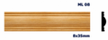 Moldura de madera lisa para mueble ML-08 – Kit de 2 Piezas (2.5 m Totales)
