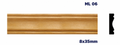 Moldura de madera lisa para mueble ML-06 – Kit de 2 Piezas (2.5 m Totales)