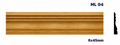 Moldura de madera lisa para mueble ML-04 – Kit de 2 Piezas (2.5 m Totales)
