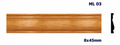 Moldura de madera lisa para mueble ML-03 – Kit de 2 Piezas (2.5 m Totales)
