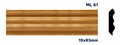 Moldura de madera lisa para mueble ML-61 – Kit de 2 Piezas (2.5 m Totales)