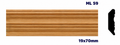 Moldura de madera lisa para mueble ML-59 – Kit de 2 Piezas (2.5 m Totales)