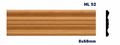 Moldura de madera lisa para mueble ML-52 – Kit de 2 Piezas (2.5 m Totales)
