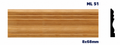 Moldura de madera lisa para mueble ML-51 – Kit de 2 Piezas (2.5 m Totales)