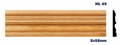 Moldura de madera lisa para mueble ML-49 – Kit de 2 Piezas (2.5 m Totales)
