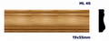 Moldura de madera lisa para mueble ML-46 – Kit de 2 Piezas (2.5 m Totales)