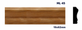 Moldura de madera lisa para mueble ML-45 – Kit de 2 Piezas (2.5 m Totales)