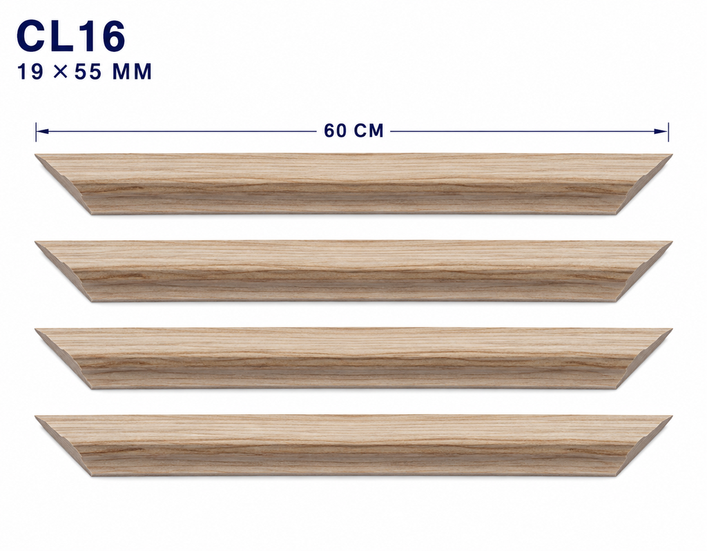 Moldura de madera lisa para marco CL16 – Kit de 4 piezas