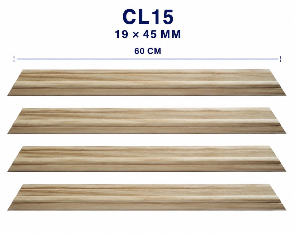 Moldura de madera lisa para marco CL15 – Kit de 4 piezas