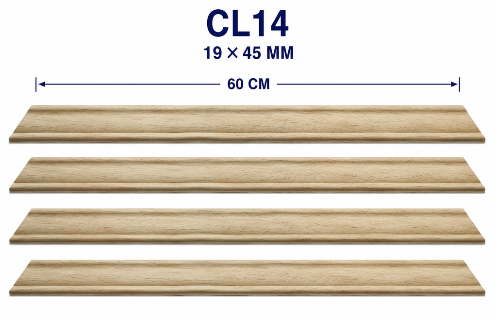Moldura de madera lisa para marco CL14 – Kit de 4 piezas
