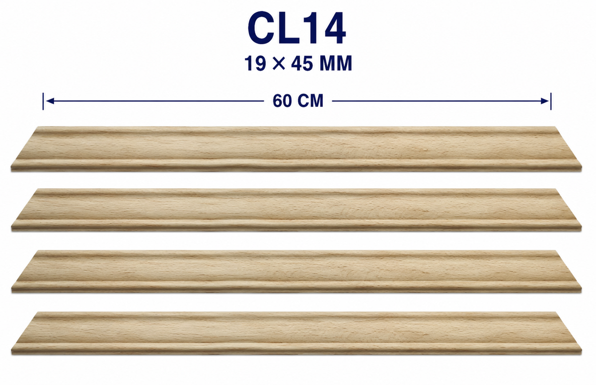 Moldura de madera lisa para marco CL14 – Kit de 4 piezas