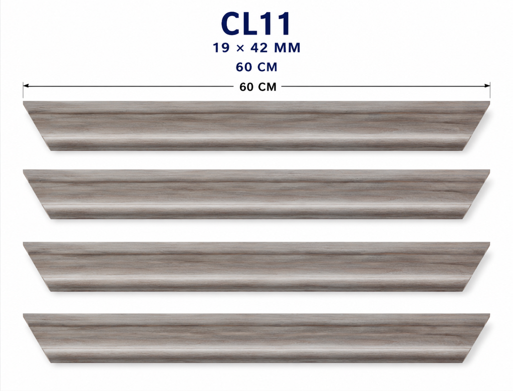 Moldura de madera lisa para marco CL11 – Kit de 4 piezas