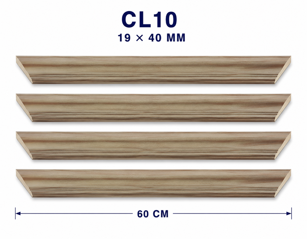 Moldura de madera lisa para marco CL10 – Kit de 4 piezas