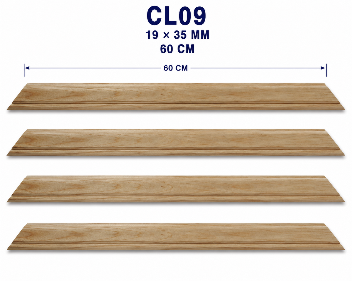 Moldura de madera lisa para marco CL09 – Kit de 4 piezas
