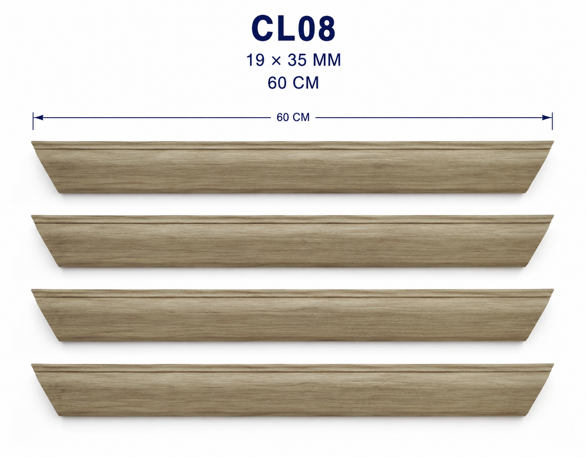 Moldura de madera lisa para marco CL08 – Kit de 4 piezas
