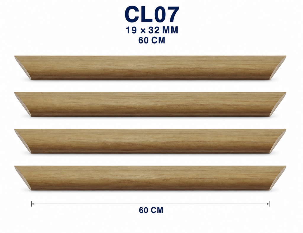 Moldura de madera lisa para marco CL07 – Kit de 4 piezas