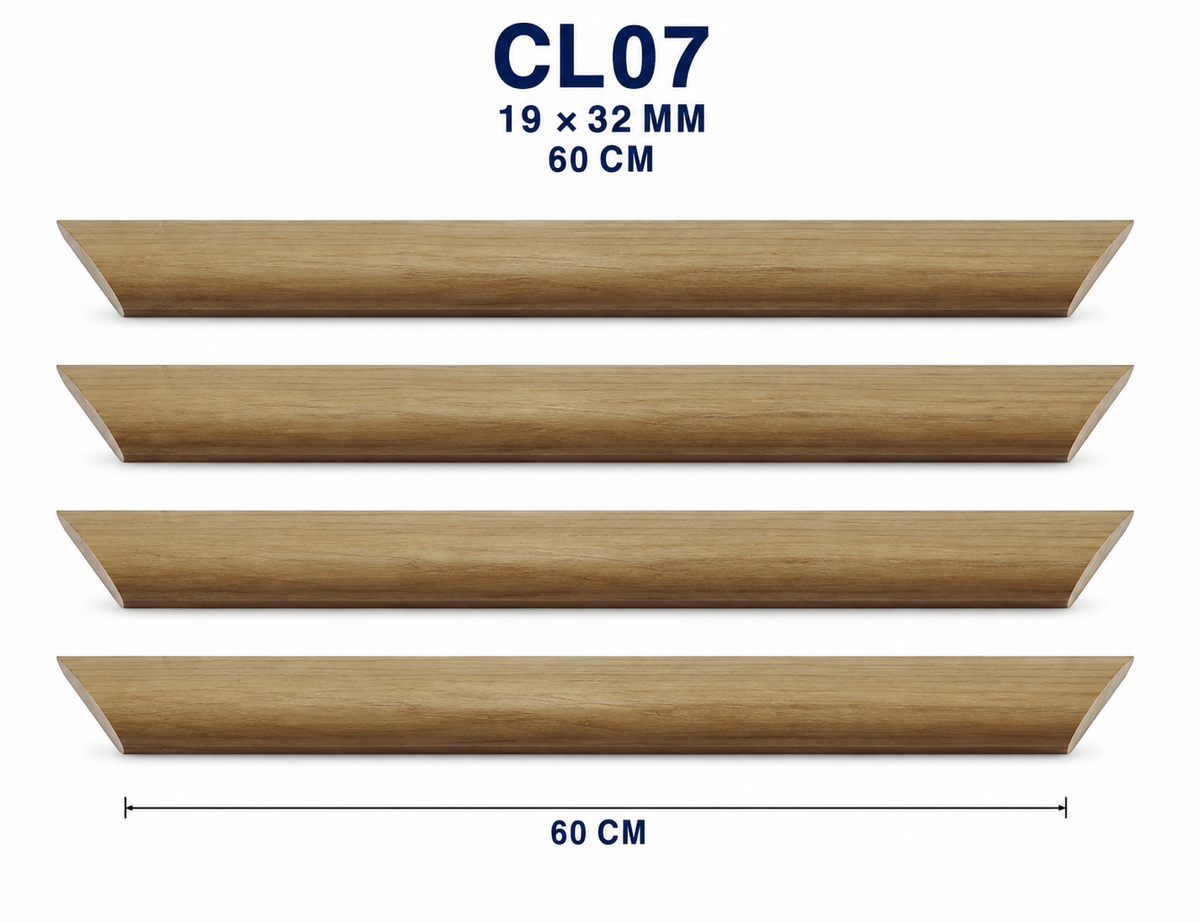 Moldura de madera lisa para marco CL07 – Kit de 4 piezas