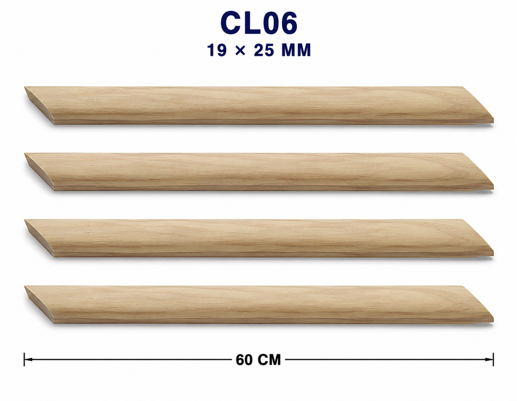 Moldura de madera lisa para marco CL06 – Kit de 4 piezas