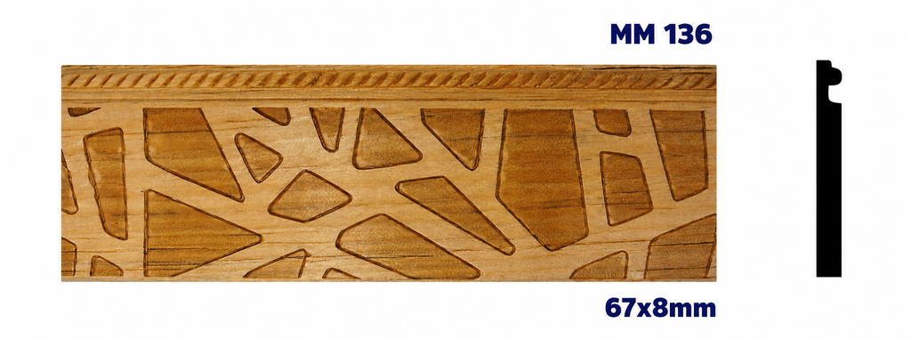 Moldura de madera grabada para mueble MM-136 – Kit de 4 piezas