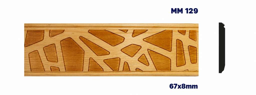 Moldura de madera grabada para mueble MM-129 – Kit de 4 piezas