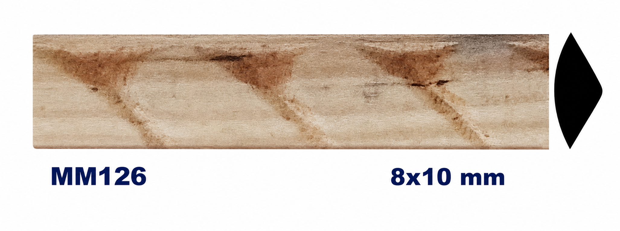 Moldura de madera grabada para mueble MM-126 – Kit de 2 piezas