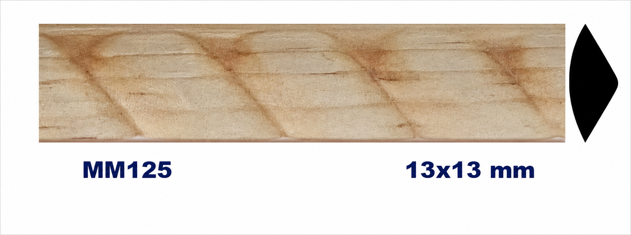 Moldura de madera grabada para mueble MM-125 – Kit de 2 piezas
