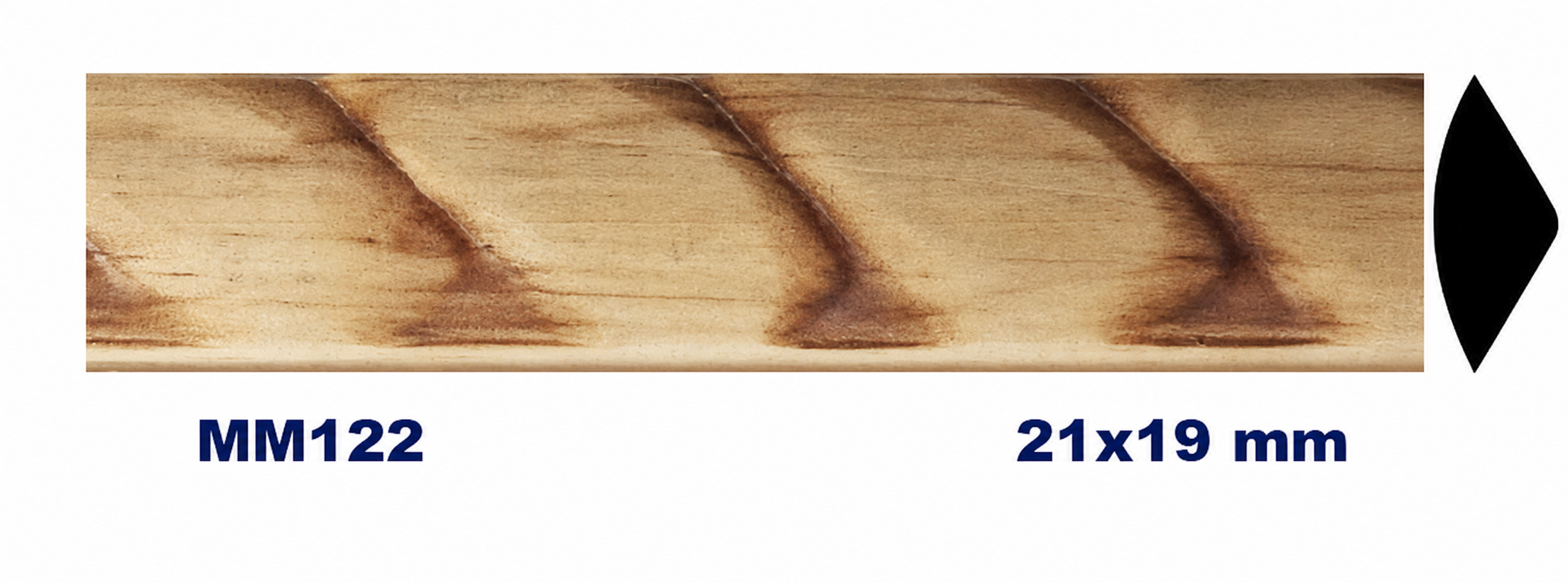 Moldura de madera grabada para mueble MM-122 – Kit de 2 piezas