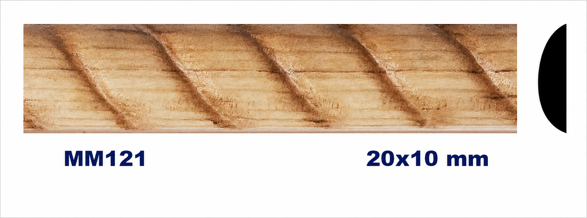 Moldura de madera grabada para mueble MM-121 – Kit de 2 piezas