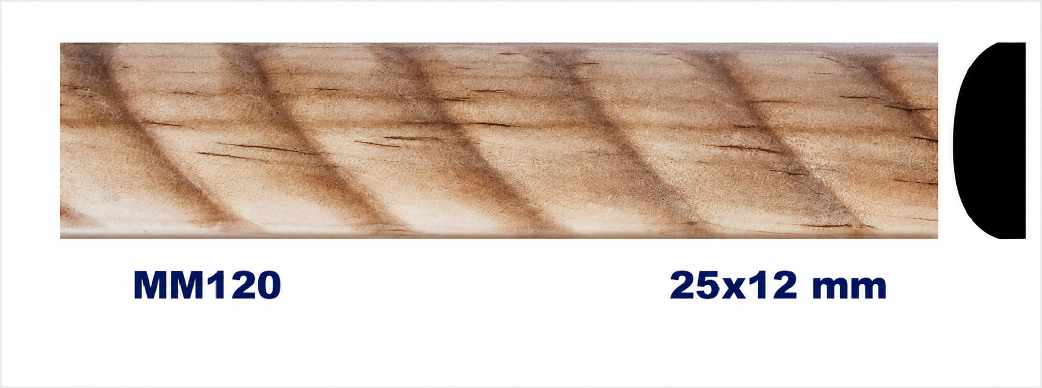 Moldura de madera grabada para mueble MM-120 – Kit de 2 piezas