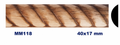 Moldura de madera grabada para mueble MM-118 – Kit de 2 piezas
