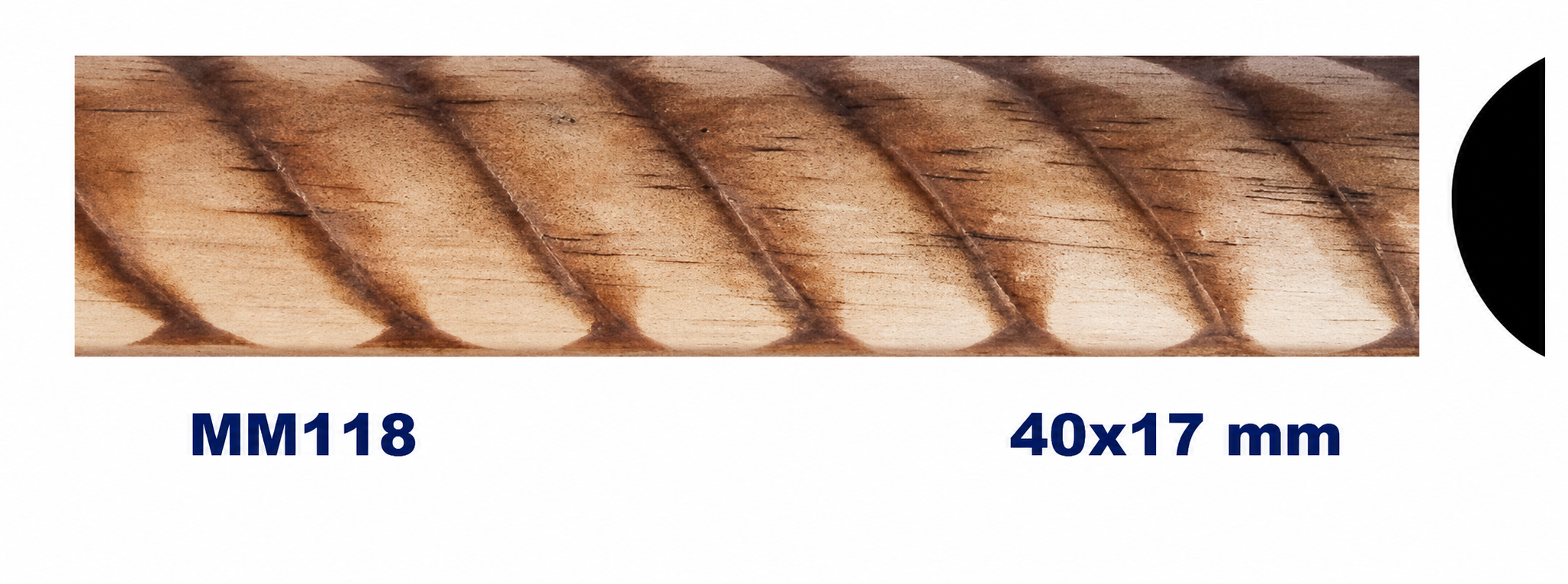 Moldura de madera grabada para mueble MM-118 – Kit de 2 piezas