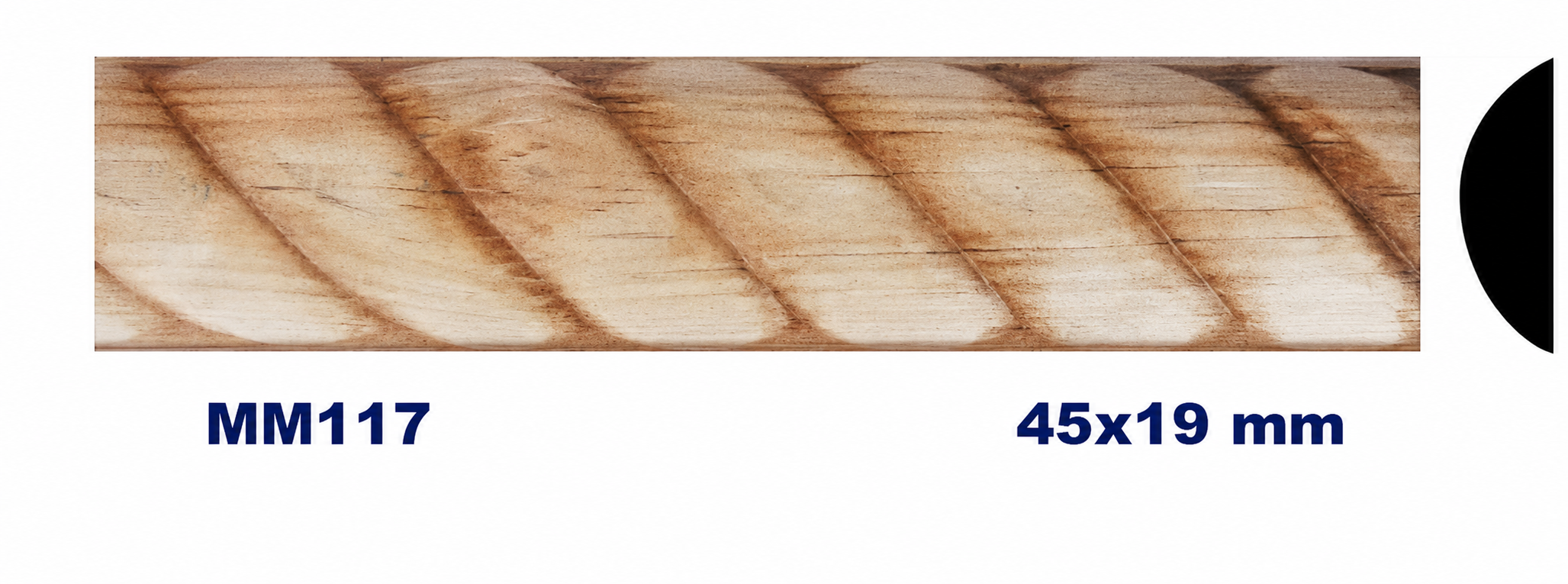 Moldura de madera grabada para mueble MM-117 – Kit de 2 piezas