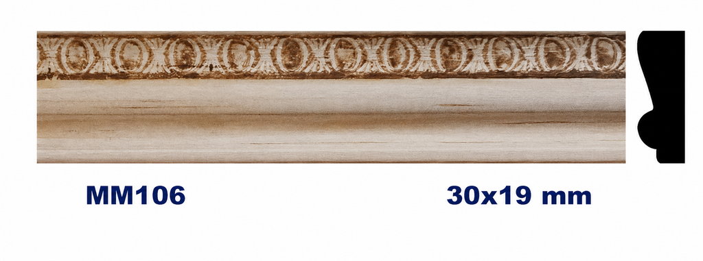 Moldura de madera grabada para mueble MM-106 – Kit de 4 piezas