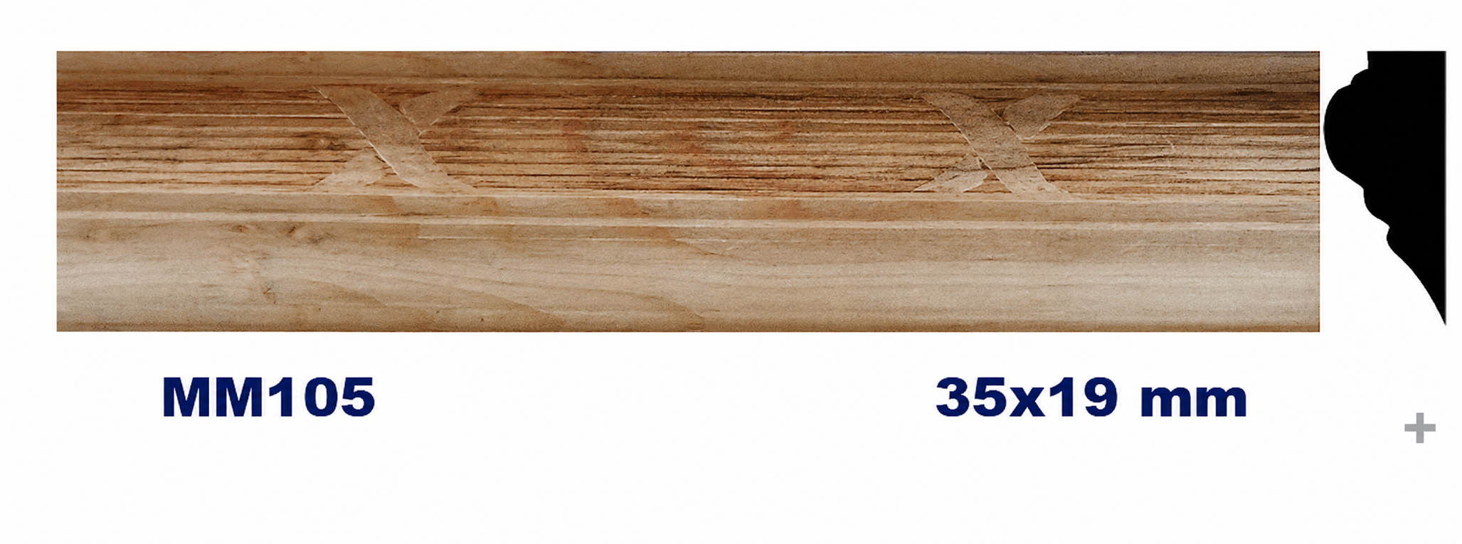 Moldura de madera grabada para mueble MM-105 – Kit de 2 piezas