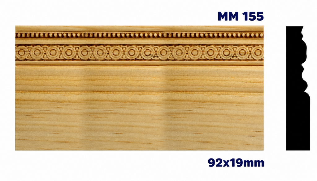Moldura de madera grabada para mueble MM-155 – Kit de 4 piezas