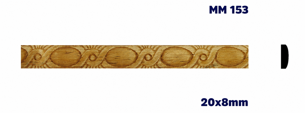 Moldura de madera grabada para mueble MM-153 – Kit de 4 piezas