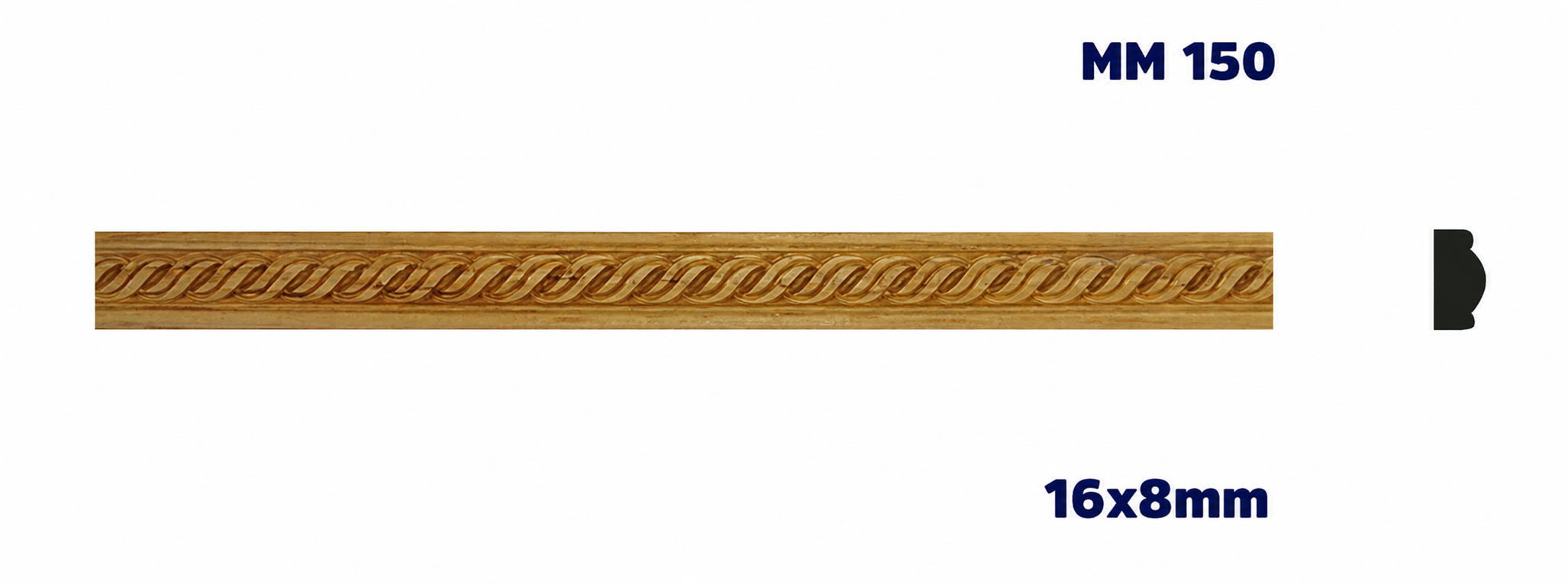Moldura de madera grabada para mueble MM-150 – Kit de 2 piezas
