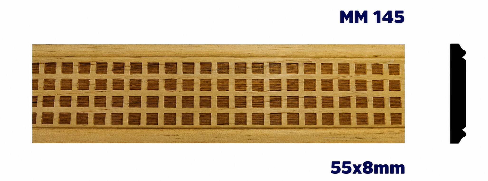 Moldura de madera grabada para mueble MM-145 – Ki de 2 piezas
