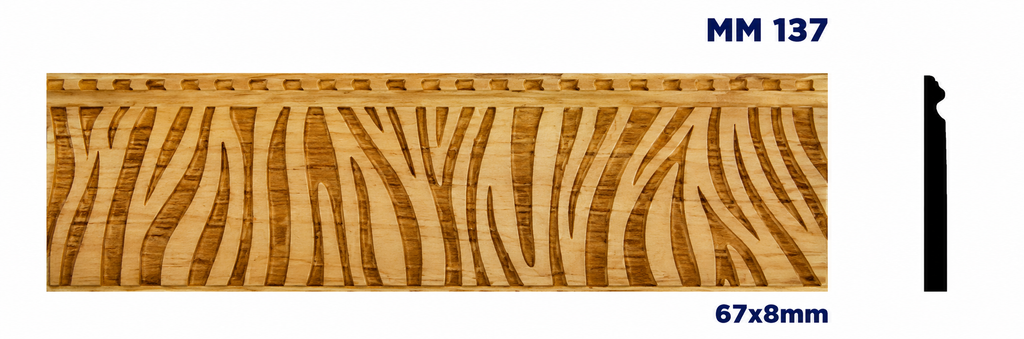 Moldura de madera grabada para mueble MM-137 – Kit de 4 piezas