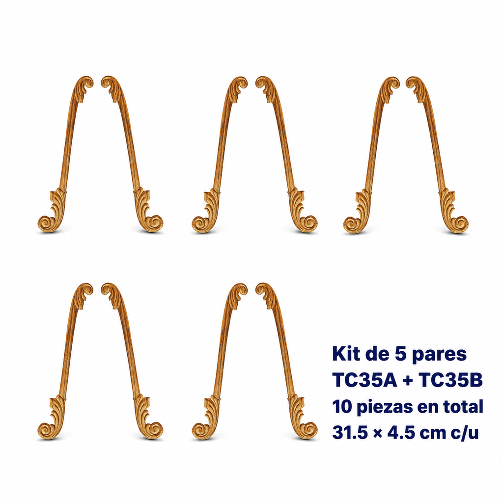 Kit de 5 pares de aplicaciones decorativas TC35