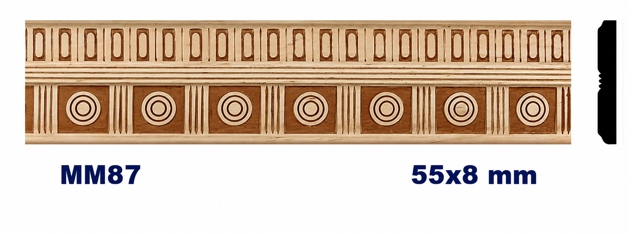 Moldura de madera grabada para mueble MM-87 – Kit de 2 piezas