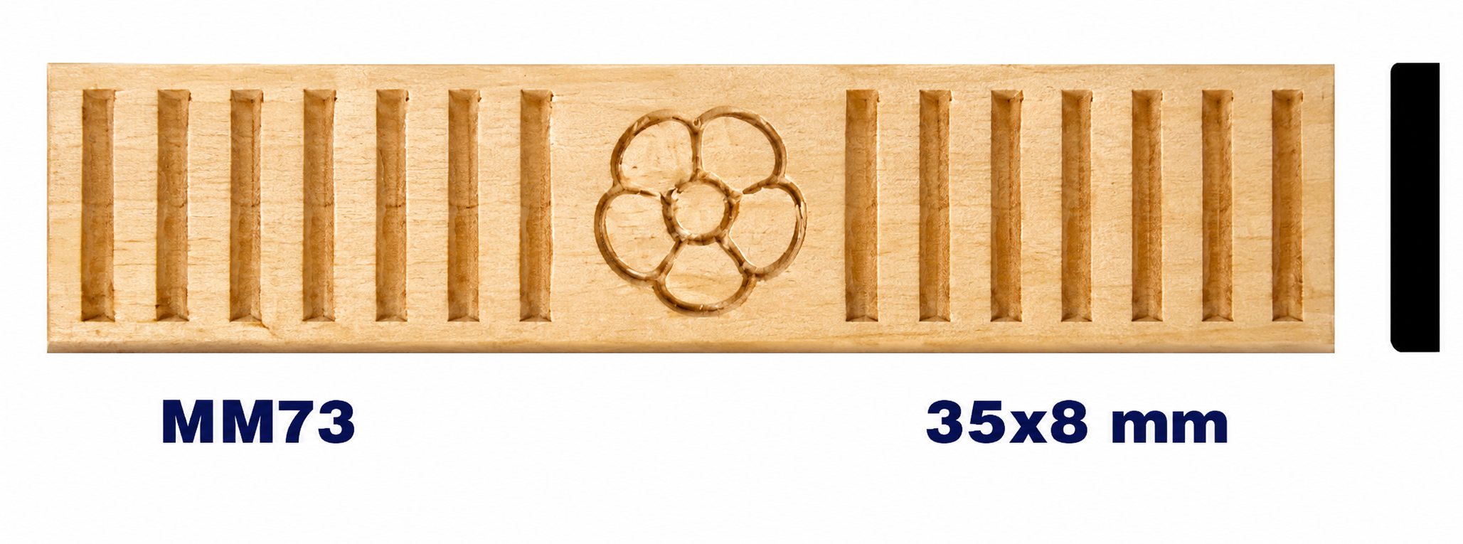 Moldura de madera grabada para mueble MM-73 – Kit de 2 piezas