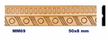 Moldura de madera grabada para mueble MM-69 – Kit de 2 piezas